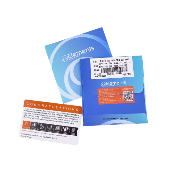 ELEMENTS BLUE UV CUT - ĐỔI MÀU KHÓI CHIẾT SUẤT 1.61 AS